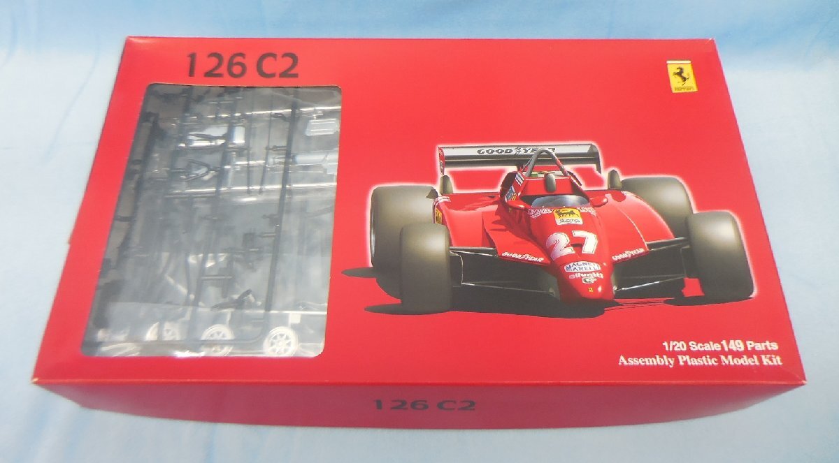 ◆プラモデル 未組立 1/20 フジミ模型 F-1 GP-1 フェラーリ126 C2 1982 サンマリノGP_画像1