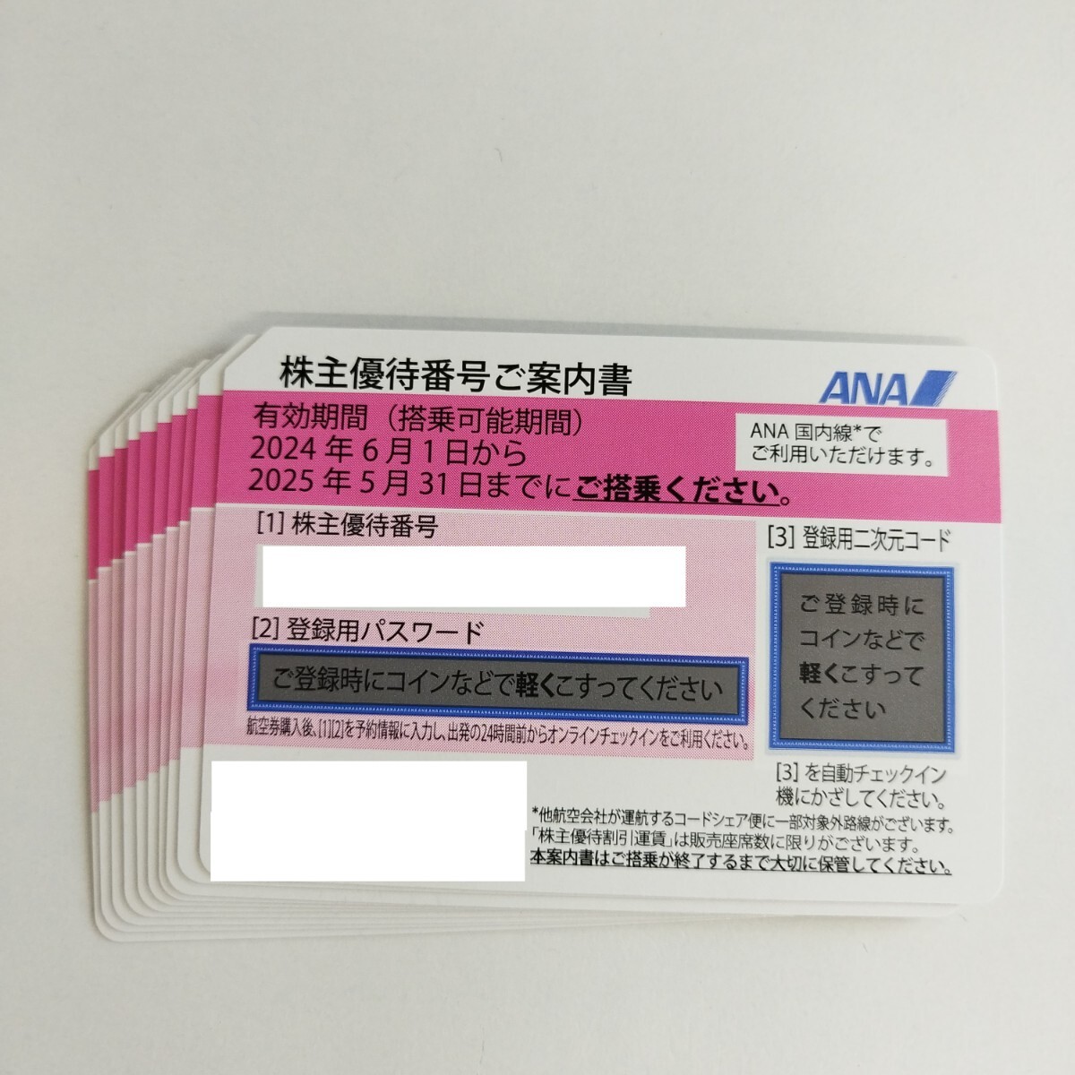 ★最新！　ANA株主優待券×10枚　【有効期限2024年6月1日～2025年2025年5月31日まで】　送料込み♪　_画像1