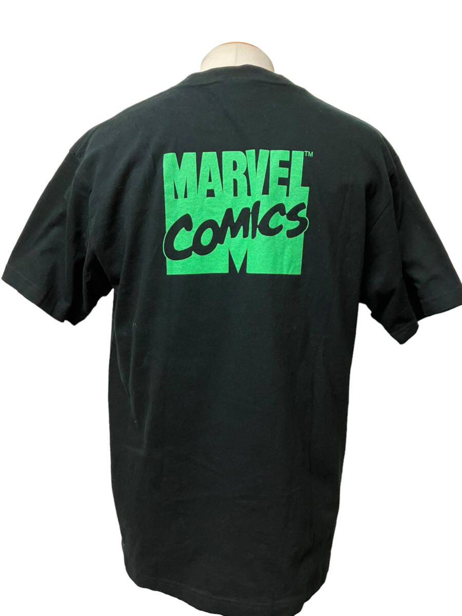 美品 MARVEL COMICS マーベル コミックス Tシャツ L ブラック 日本製 スパイダーマン ウルヴァリン ビンテージ xpv_画像3