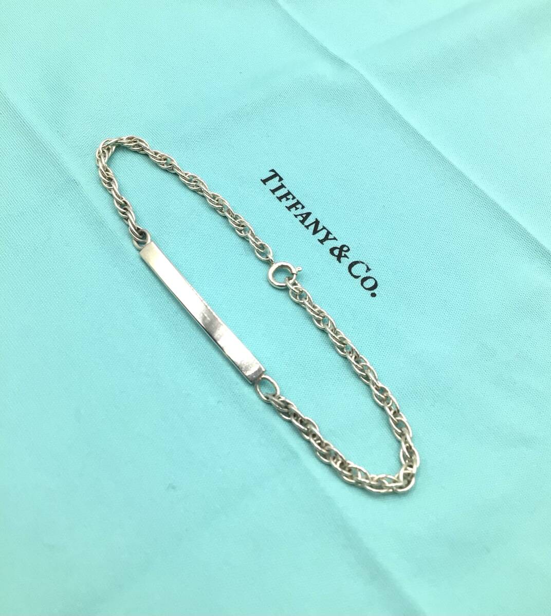 TIFFANY&Co. ティファニーID タグプレート ＳＶ９２５シルバーチェーンブレスレット_画像2