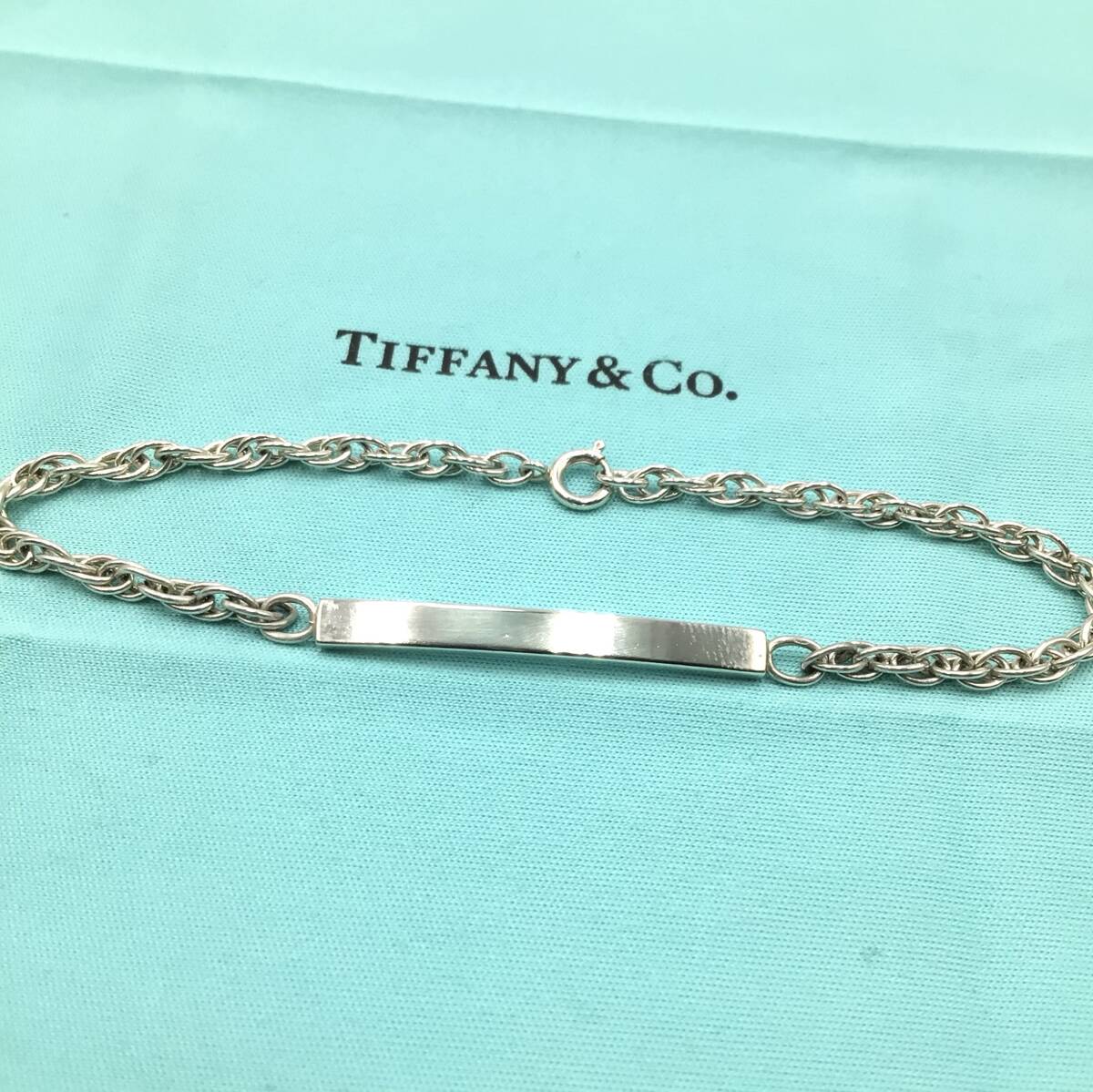 TIFFANY&Co. ティファニーID タグプレート ＳＶ９２５シルバーチェーンブレスレット_画像3