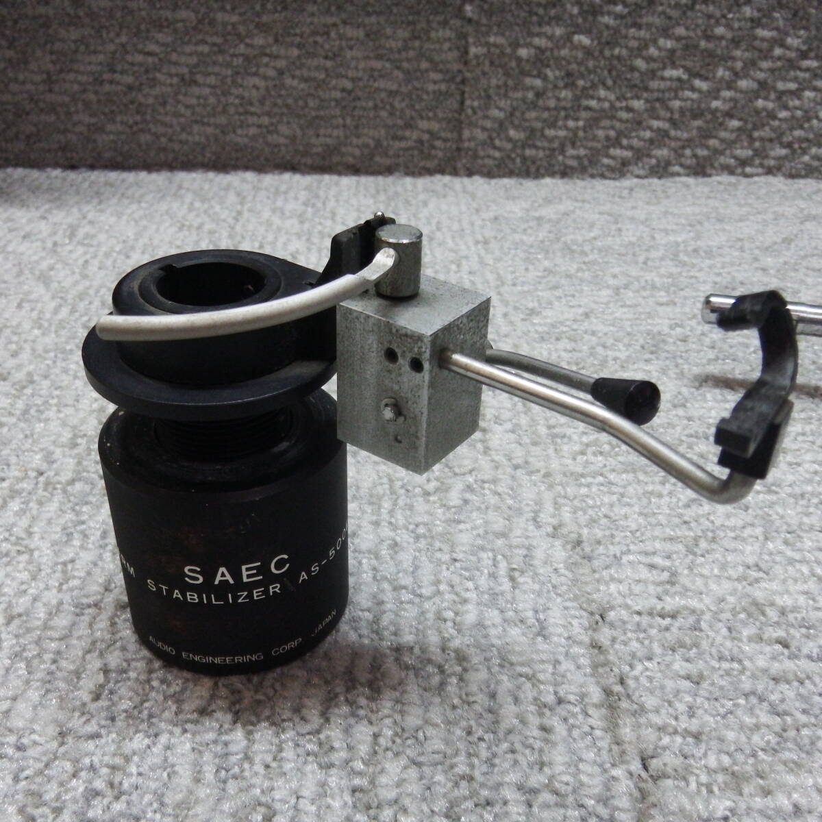 TA65 SAEC サエク　TONE ARM トーンアーム WE-301/ARM STABILIZER アームスタビライザー AS-500E アームレスト破損有 部品取り用などに_画像7