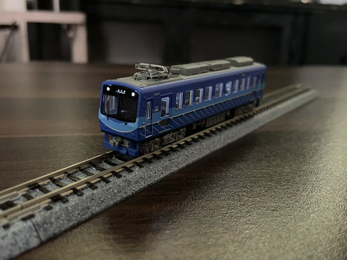 【動力化・ヘッドライト点灯化・室内灯組込】トミーテック 鉄道コレクション 叡山電車700系 リニューアル723号車(青)の画像1