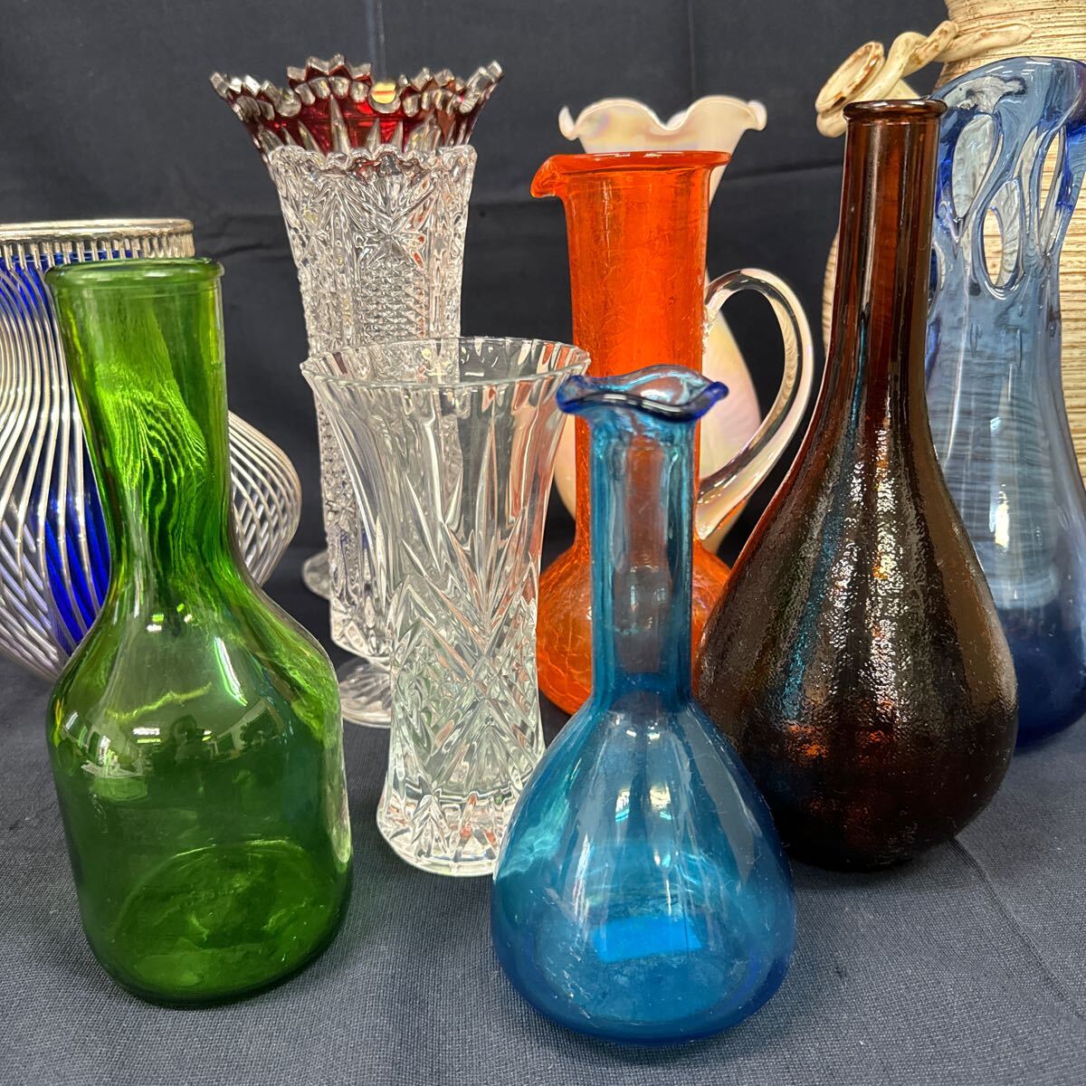 * colorful vase set sale 15 point set BLEIKRISTALL crystal industrial arts fine art flower vase flower go in . road flower base European style interior 163-74