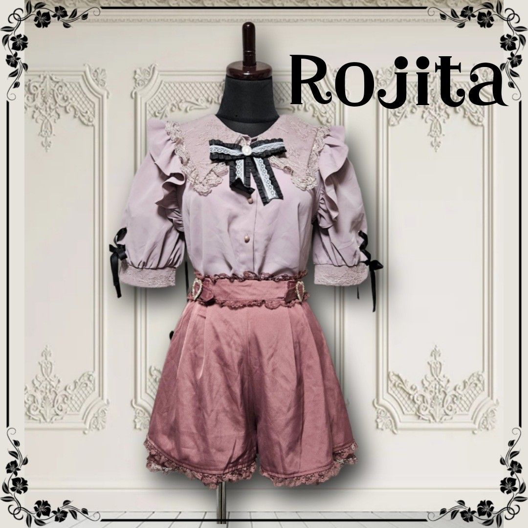 Rojita ロジータ 地雷系 量産系 ブラウスとショートパンツ 2点 F Rojita ロジータ 地雷系 量産系 ブラウスとショートパンツ 2点 F