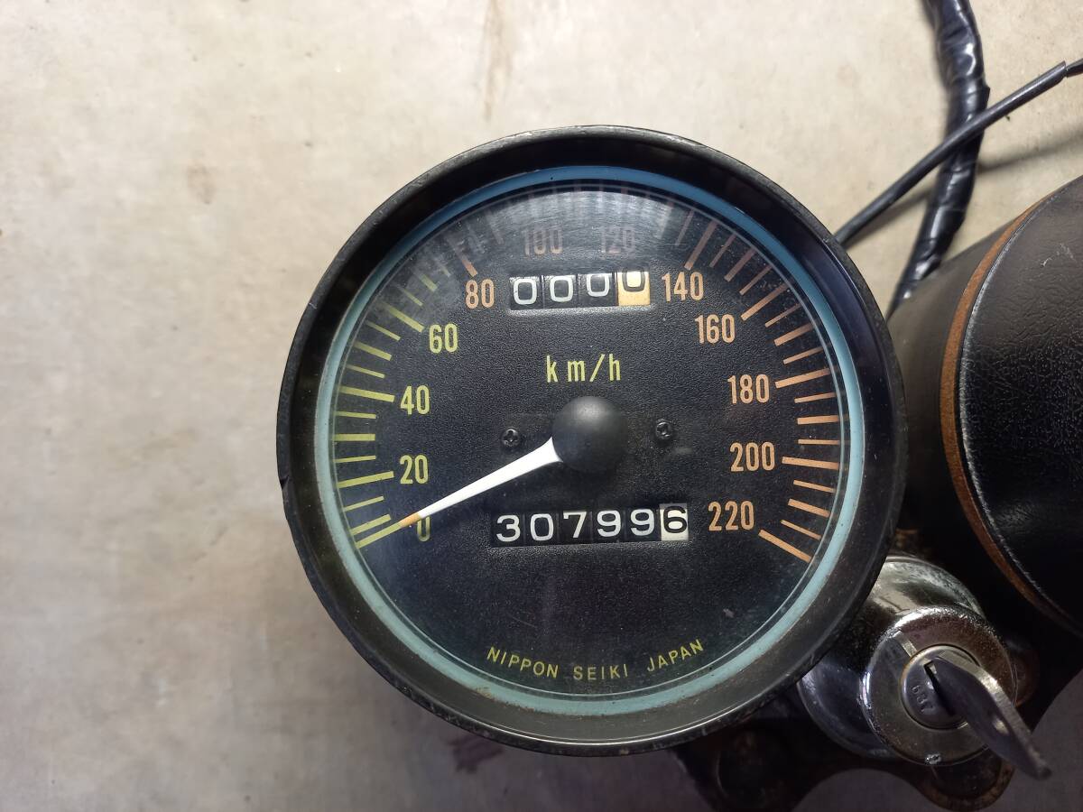 W1SA Mach 250SS 350SS 750SS the first period speed meter tachometer key cylinder key bracket stay original original that time thing domestic 