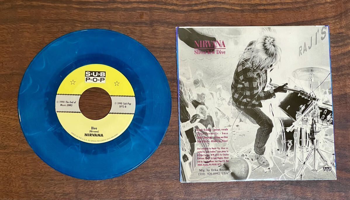 シリアルナンバー88！/Nirvana Bleach Red White Marbled 12 Repress 1992 Vinyl 7 Sliver Blue SHIPS ニルヴァーナ　ブリーチ 限定セット_画像10