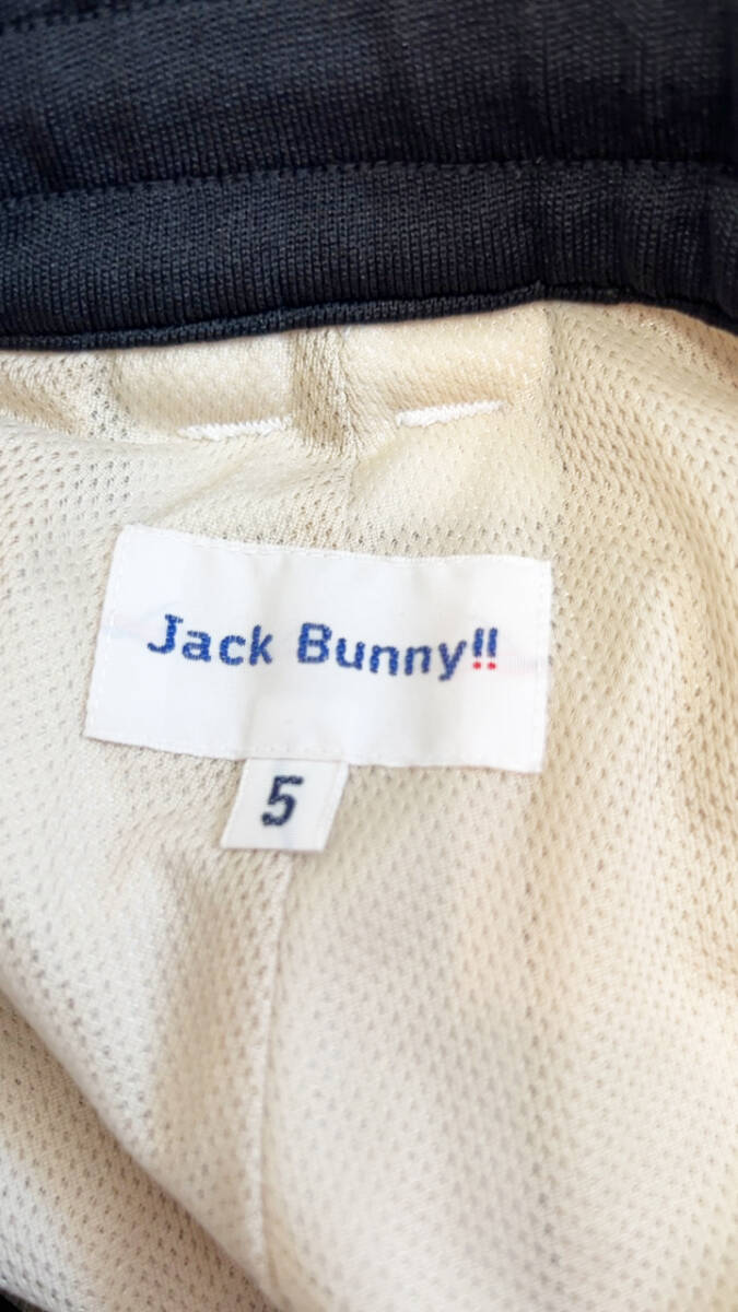  newest model regular price 15,400 jpy JUCK BUNNY Jack ba knee Golf shorts white × black side Logo men's 5 (L)