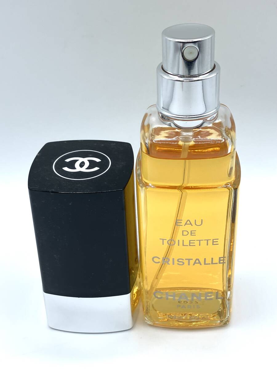 【7939】ほぼ満量 残量たっぷり！ CHANEL EAU DE TOILETTE シャネル オーデトワレ CRISTALLE 100ml 香水 フレグラス_画像2