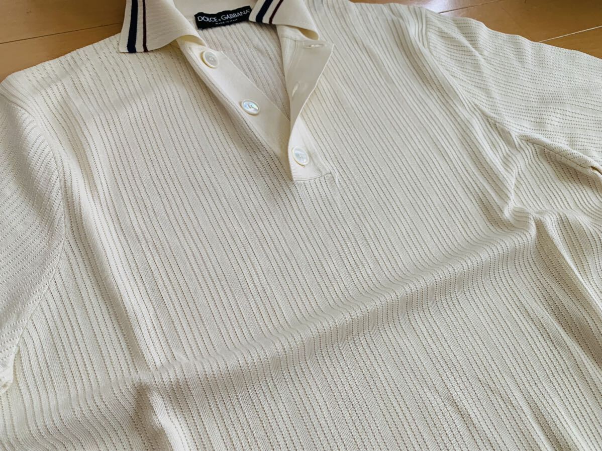 ドルチェ&ガッバーナ DG STRETCH SILK ニット デザイン ポロシャツ Tシャツ 綺麗の画像3