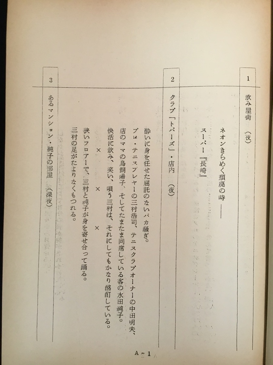 『映画台本　「獣たちの熱い眠り」　準備用台本 東映・徳間文庫版提携作品 監督:村川透 演者:三浦友和 風吹ジュン なつきれい』_画像5