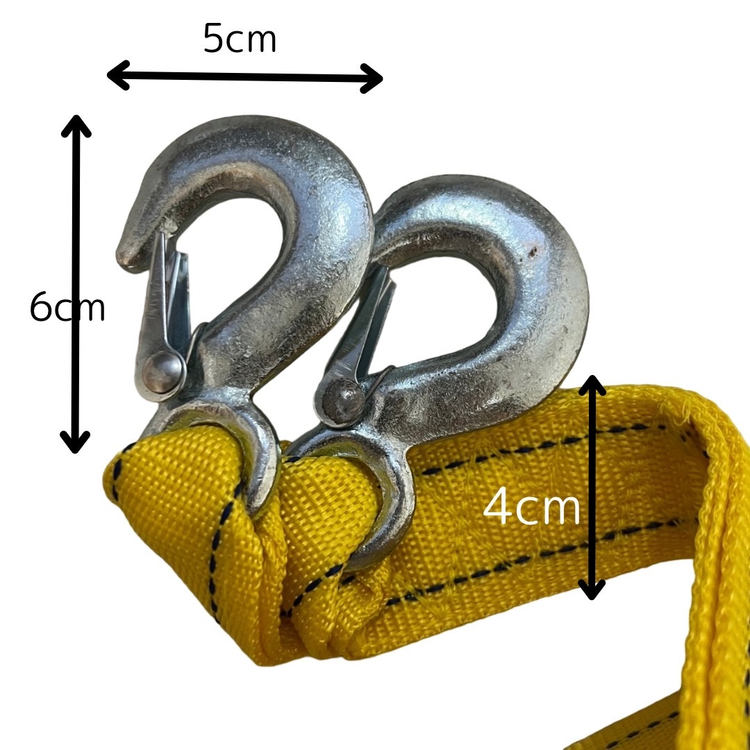 牽引 ロープ 牽引ロープ ケース付き 4m 5t 4メートル 5トン 牽引 事故 災害 レスキュー 脱輪 車 軽量 レッカー ハイエース プリウス_画像4