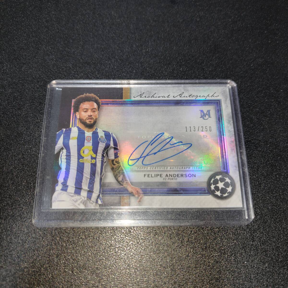 2020-21 Topps Museum Collection UEFA Champions League フェリペ・アンデルソン Felipe Anderson Auto オート サインの画像1