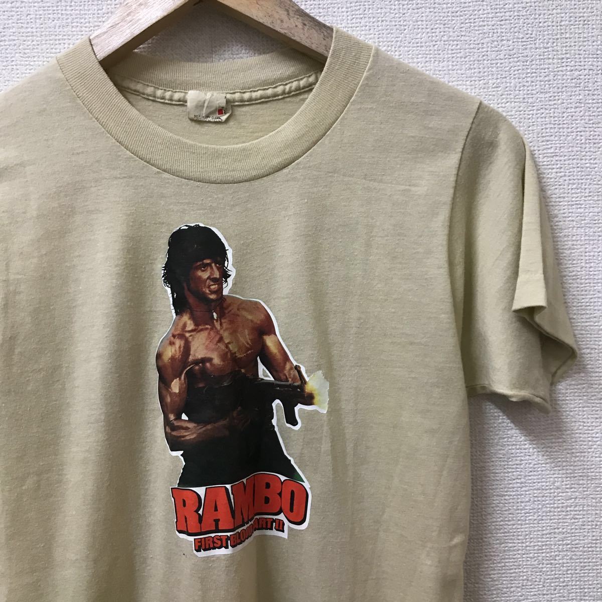 Yahoo!オークション - 80's ランボー Tシャツ 怒りの脱出 Rambo Fi...