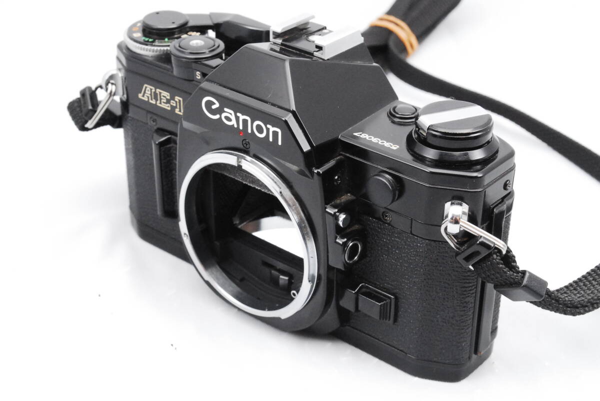 【シャッター鳴き無し】★キャノン・モルトプレーン新品交換済★ Canon AE-1 SLR Film Camera Black 本体のみ #0679