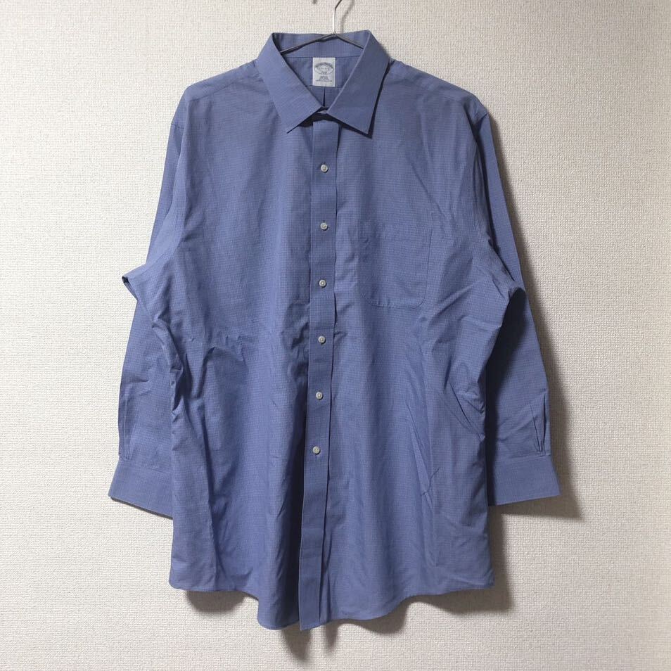 ブルックスブラザーズ　長袖シャツ　ワイシャツ　青色　メンズ　17-1/2 XLサイズ_画像1