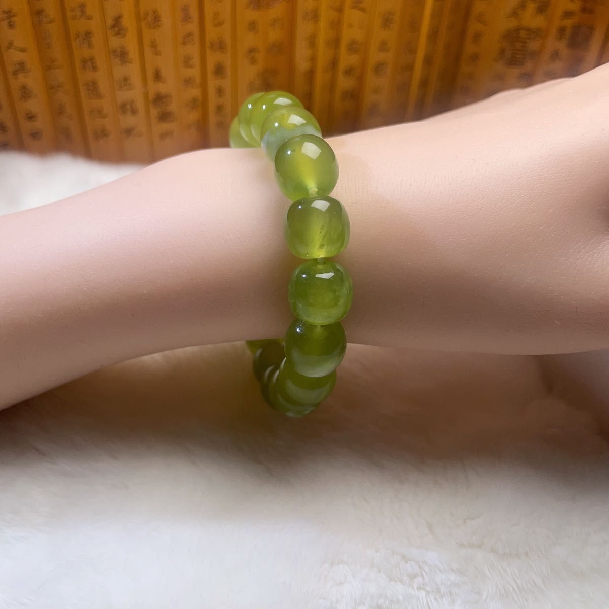 天然石岫玉(しゅうぎょく)のバングル 腕輪 数珠|Yahoo!フリマ 天然石岫玉(しゅうぎょく)のバングル 腕輪 数珠|Yahoo!フリマ