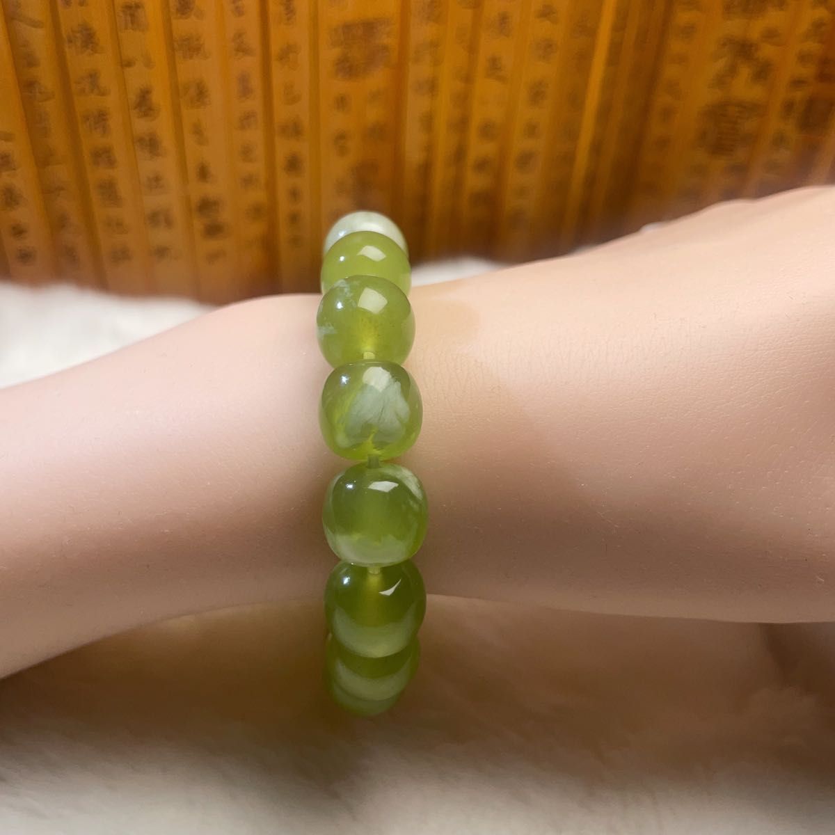 天然石岫玉(しゅうぎょく)のバングル 腕輪 数珠|Yahoo!フリマ 天然石岫玉(しゅうぎょく)のバングル 腕輪 数珠|Yahoo!フリマ
