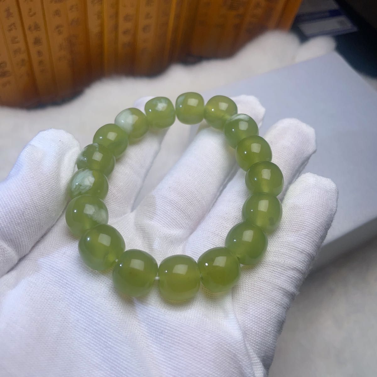 天然石岫玉(しゅうぎょく)のバングル 腕輪 数珠|Yahoo!フリマ 天然石岫玉(しゅうぎょく)のバングル 腕輪 数珠|Yahoo!フリマ