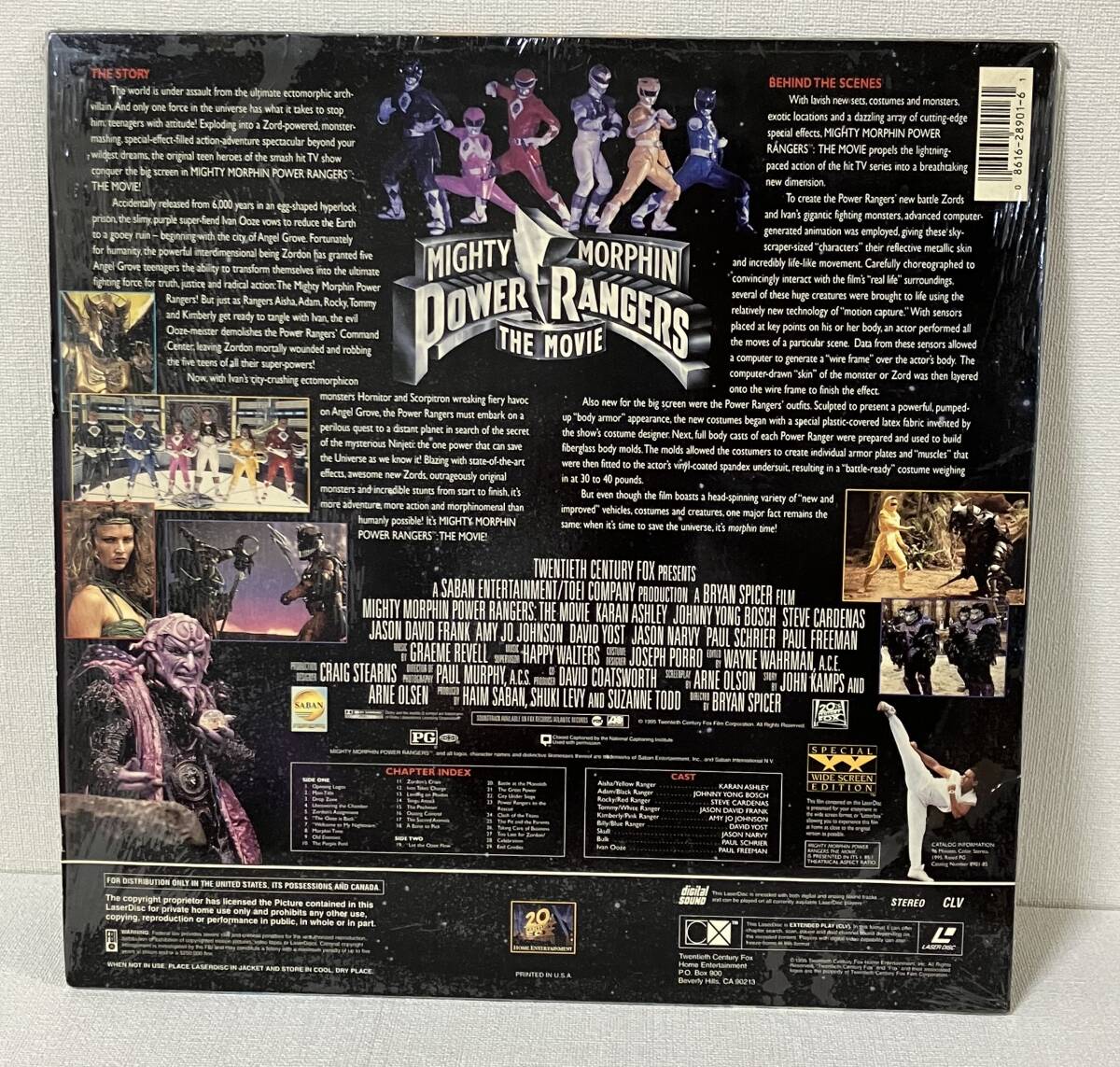 [送料込] LD パワーレンジャーザムービー映画版 Mighty Morphin Power Rangers The Movie レーザーディスク 中古  の画像2