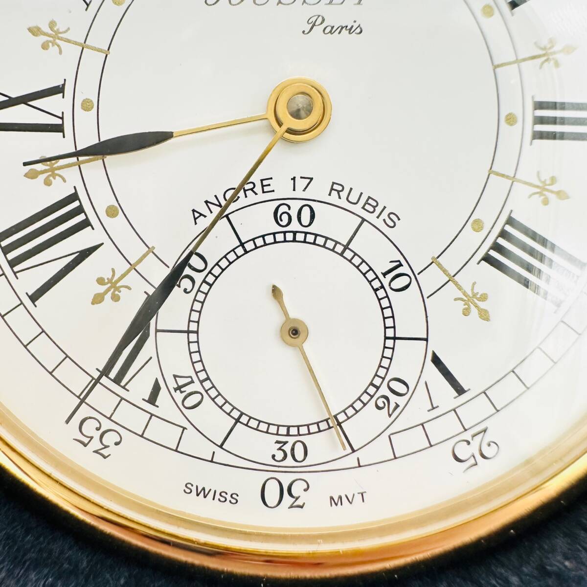 Montre GOUSSET Paris グゼット 手巻き時計 懐中時計 稼働品 スモセコ 箱付き かわいい スイス 1円出品 コレクション アクセサリー 3865_画像5