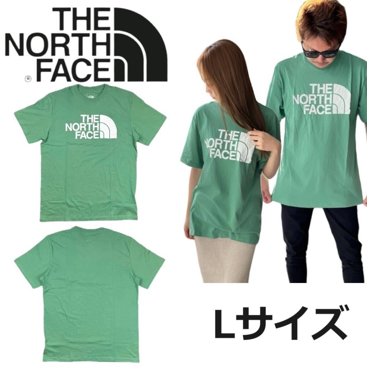 ザ ノースフェイス Tシャツ NF0A812M ハーフドーム グラスグリーン Lサイズ プリントロゴ THE NORTH FACE M S/S HALF DOME TEE 新品_画像1