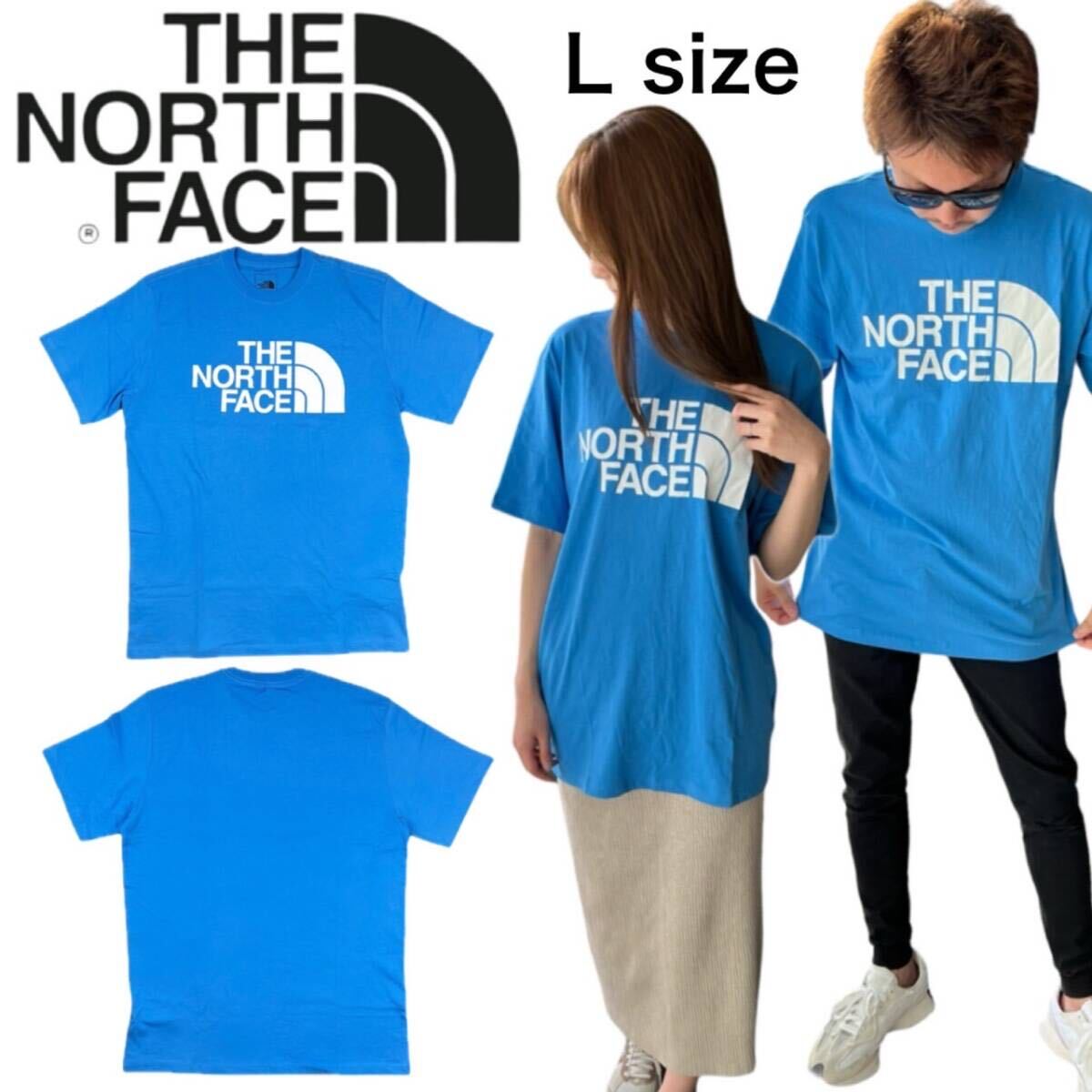 ザ ノースフェイス Tシャツ NF0A812M ハーフドーム ソニックブルー Lサイズ プリントロゴ THE NORTH FACE M S/S HALF DOME TEE 新品_画像1