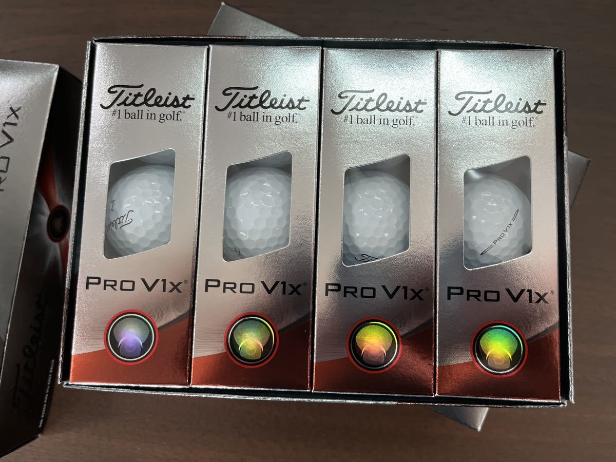 2023 NEW タイトリスト PRO V1X ホワイト 2ダース (24球) ローナンバー　送料無料_画像2