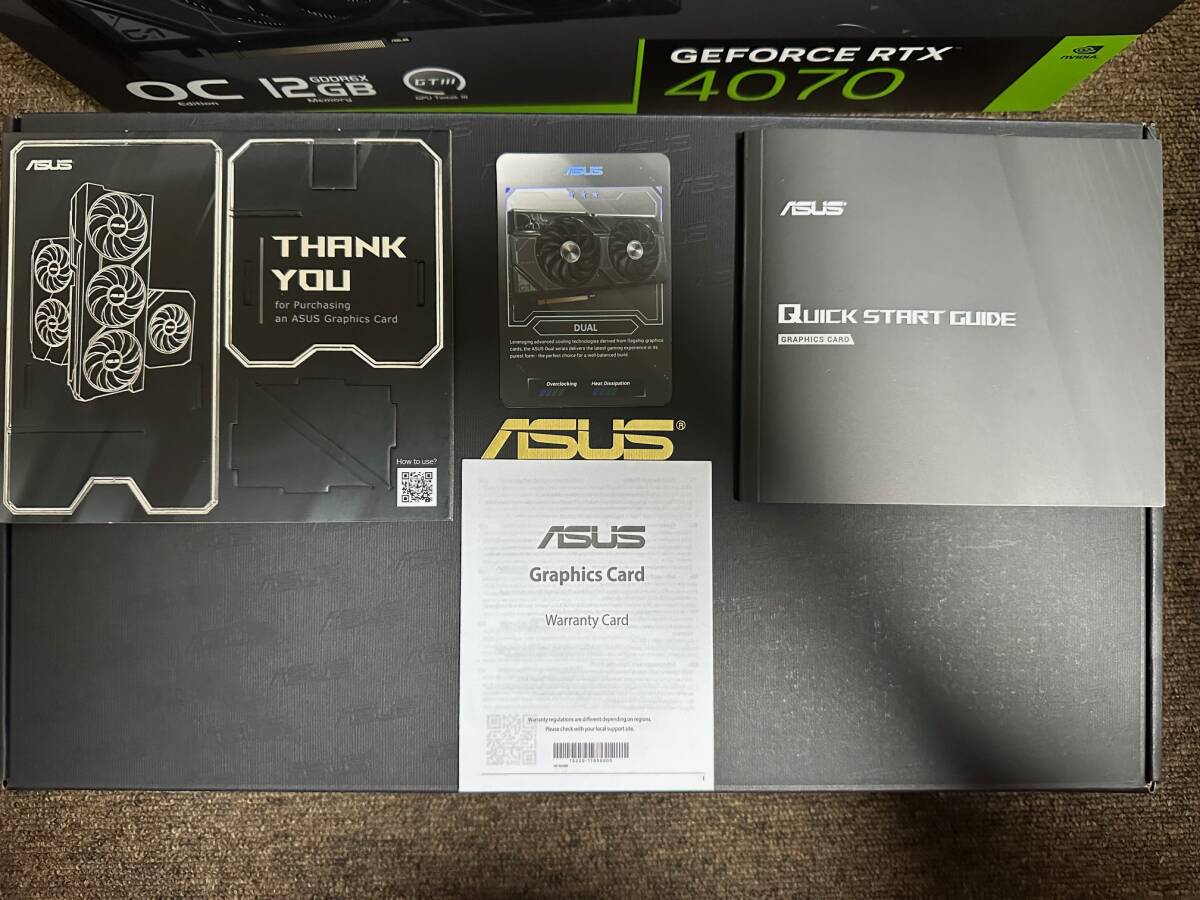 【中古】 ASUS NVIDIA GeForce RTX 4070 ビデオカード OC edition 12GB GDDR6X DUAL-RTX4070-O12Gの画像5