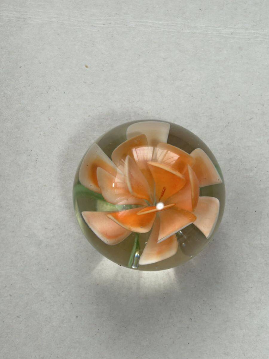  glass made ornament paperweight underwater flower weight ........