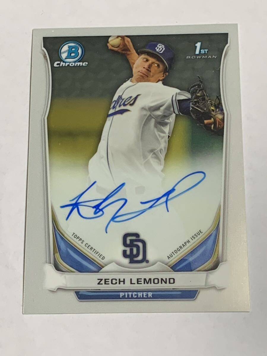 ZACH LEMOND 2014 BOWMAN CHROME RC AUTO_画像1