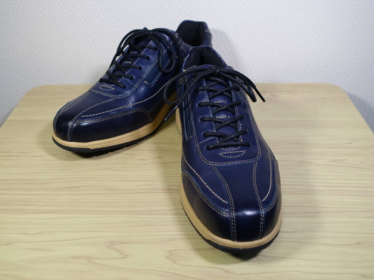 ◇Hawkins Traveller ホーキンス トラベラー レザー ウォーキング【HL80053】◇ 25.0cm 3E スニーカー ネイビー_画像2