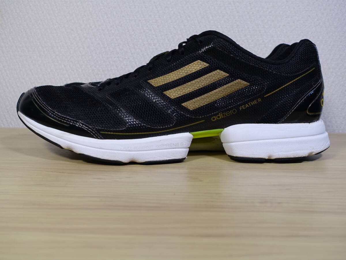 ◇ adidas アディダス adizero feather アディゼロ フェザー【V22802】◇ 26.5cm スニーカー ランニング ブラック_画像1