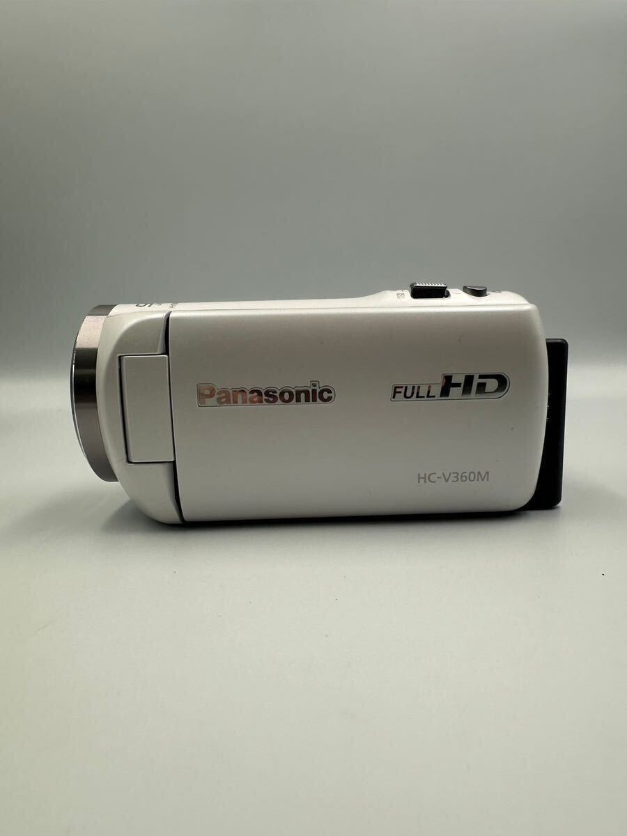 【通電可】Panasonic パナソニック ビデオカメラ デジタルビデオカメラ ホワイト HC-V360M 28mm WIDE OPTICAL ZOOM f=2.06〜103mm 1:1.8_画像2