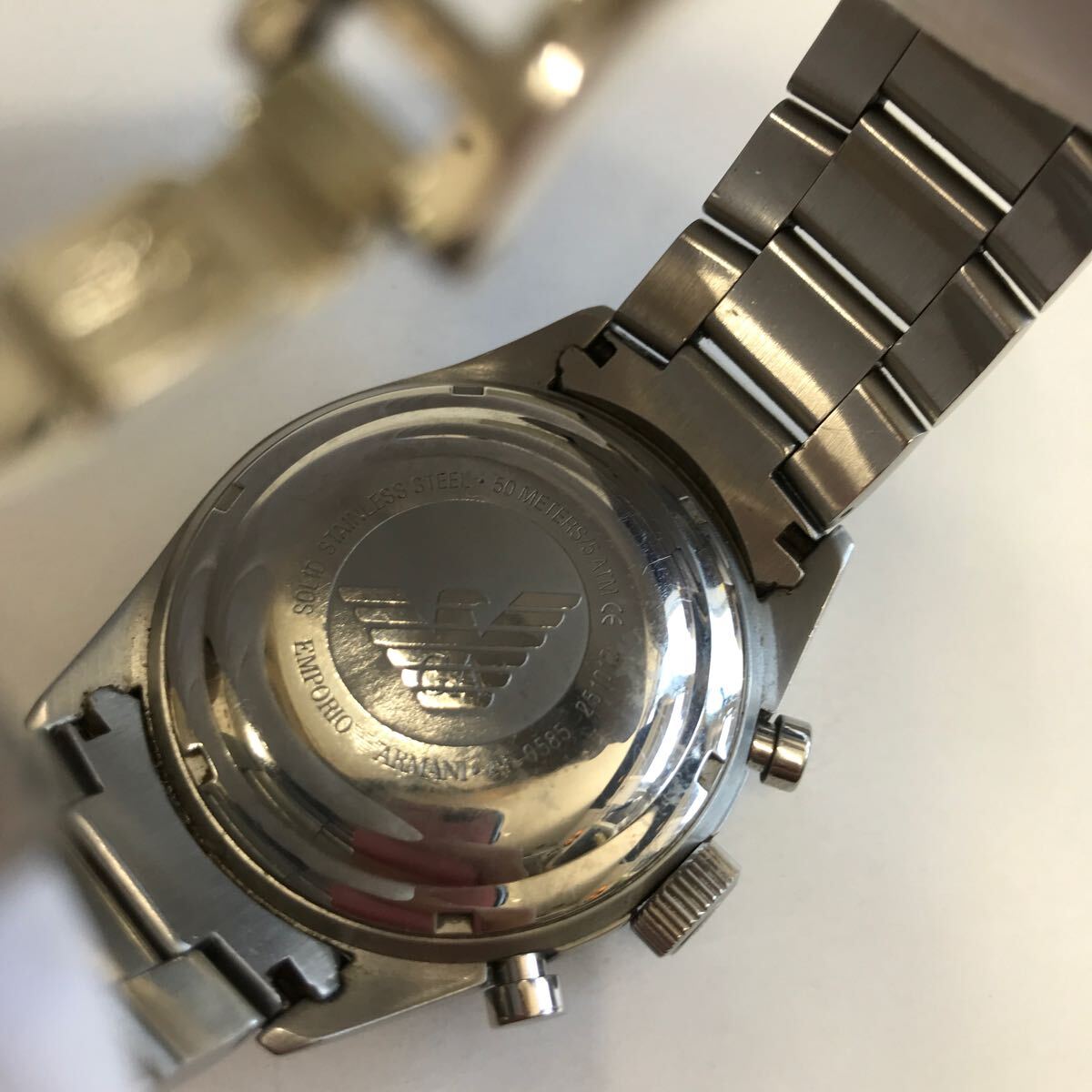 EMPORIO ARMANI 腕時計 ジャンク品　クォーツ メンズ腕時計_画像6