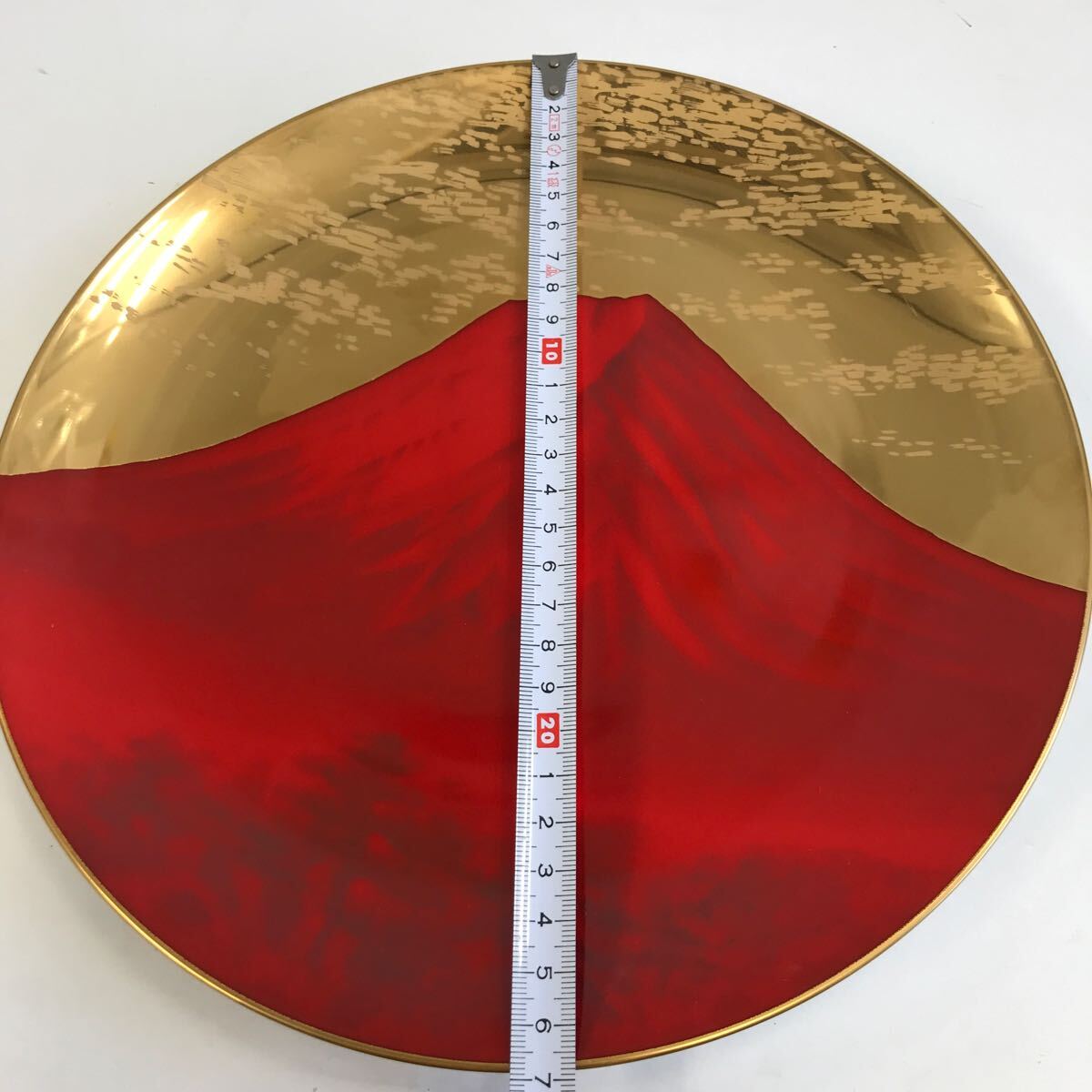 ノリタケ 日産USA 20周年記念 赤富士 金彩プレート 飾皿 レトロ noritakeの画像4
