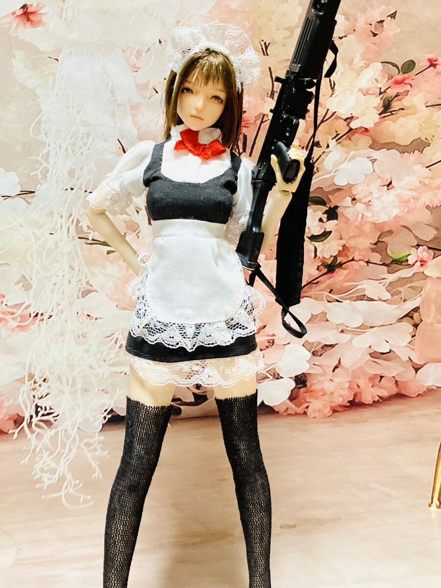 メイド風 衣装 セット 1/6サイズ TBLeague ファイセン クールガール フィギア オビツ アゾン ジェニー バービー ドール 服 リカ タカラ_画像1