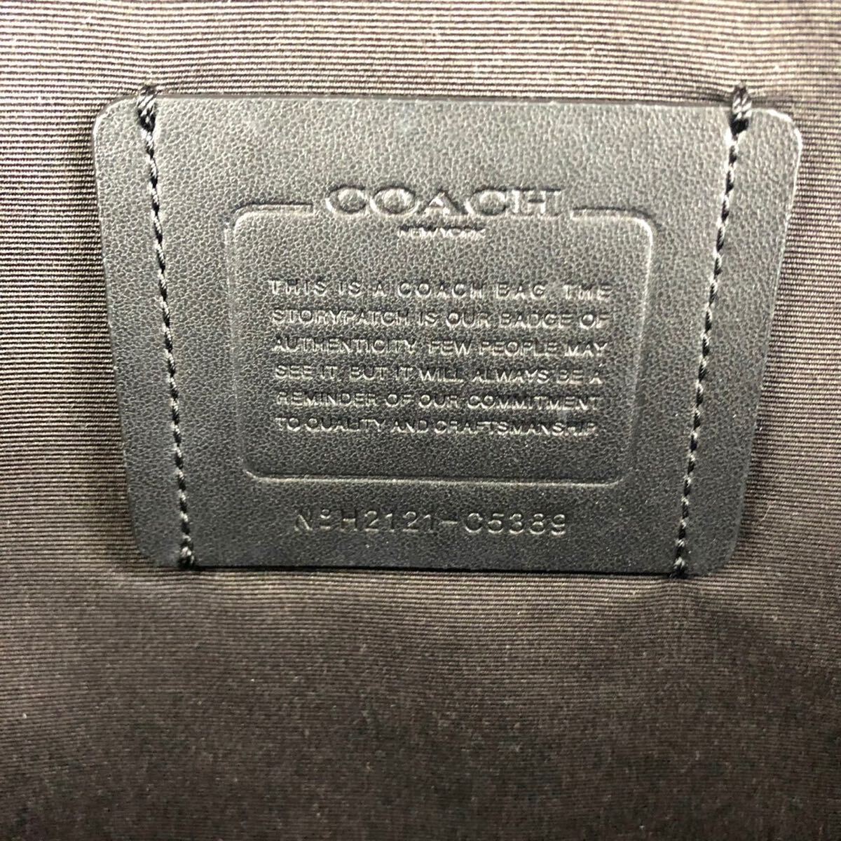  as good as new present close year of model *COACH rucksack backpack Coach bag leather men's business ton pson signature black 