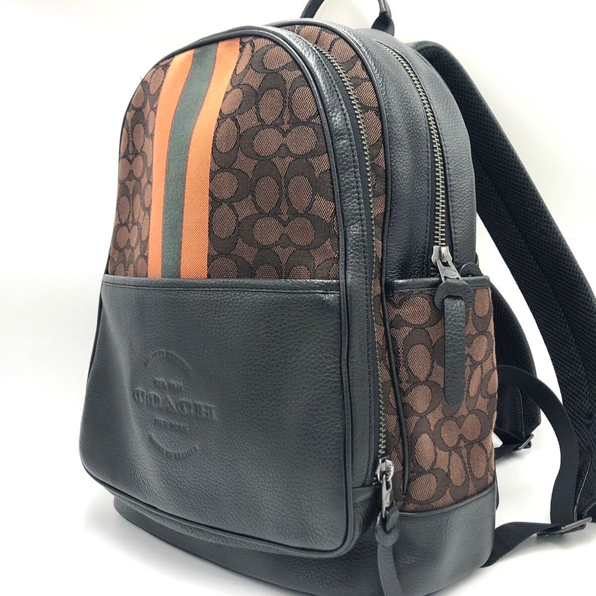  as good as new present close year of model *COACH rucksack backpack Coach bag leather men's business ton pson signature black 