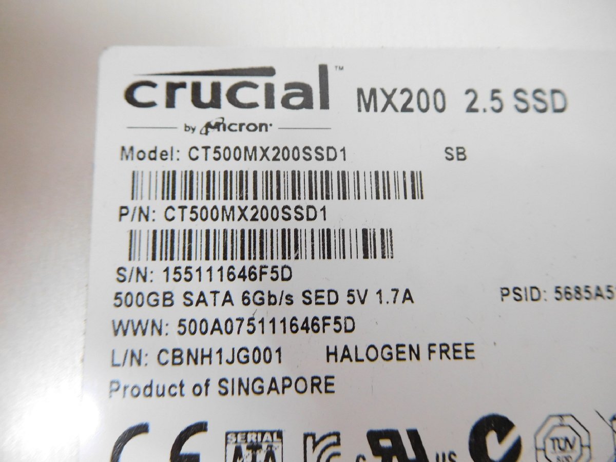 2.5インチ 500GB SSD■クルーシャル crucial■CT500MX200SSD1■(12)の画像6