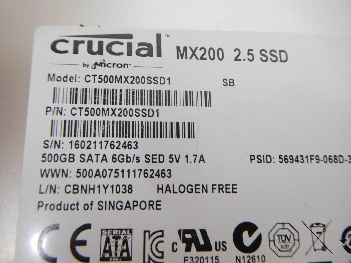 2.5インチ　500GB　SSD■クルーシャル crucial■CT500MX200SSD1■(7)_画像6