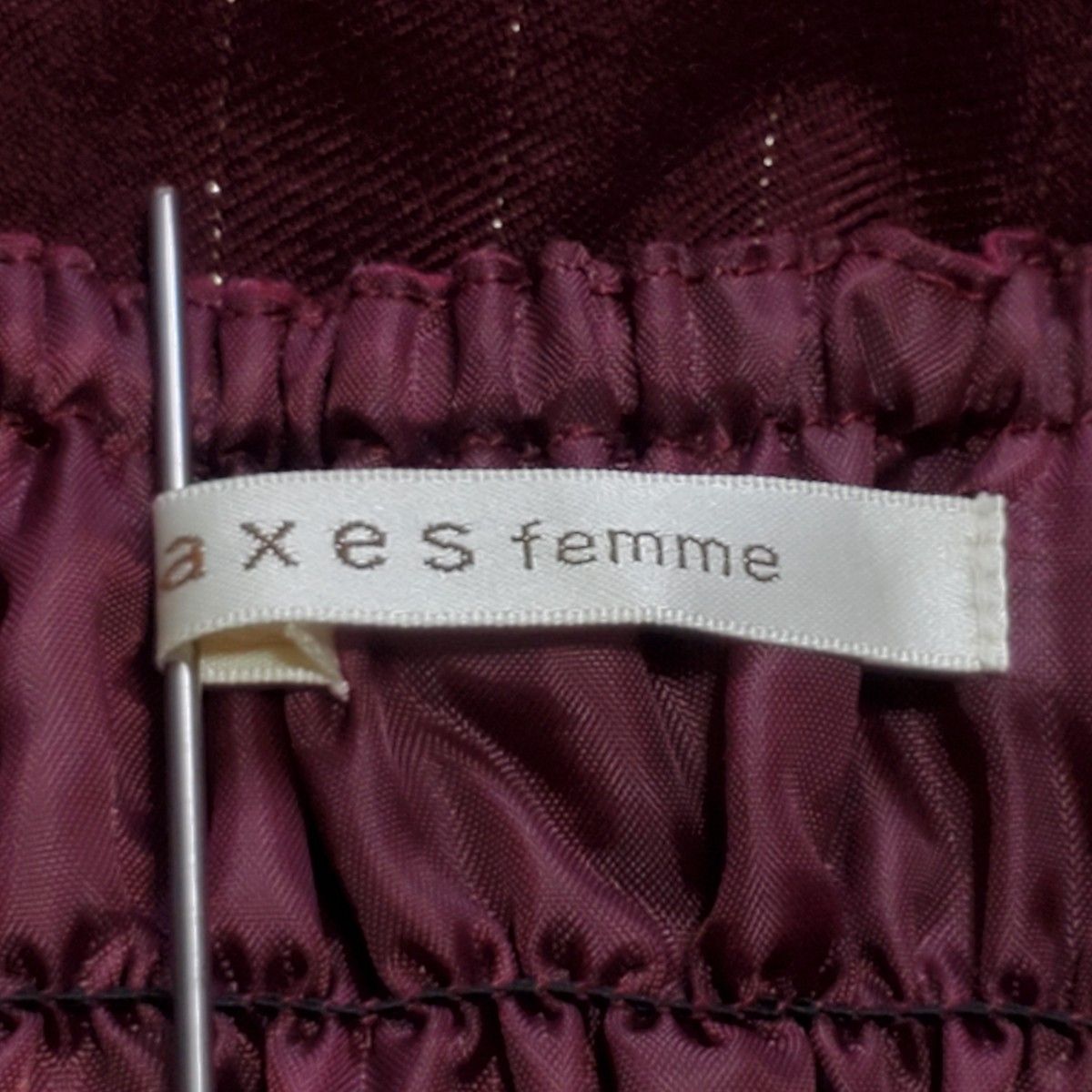 axes femme アクシーズファム ワンピース ジャンパースカート Mサイズ 紫 パープル系 花柄 フラワー ストライプ