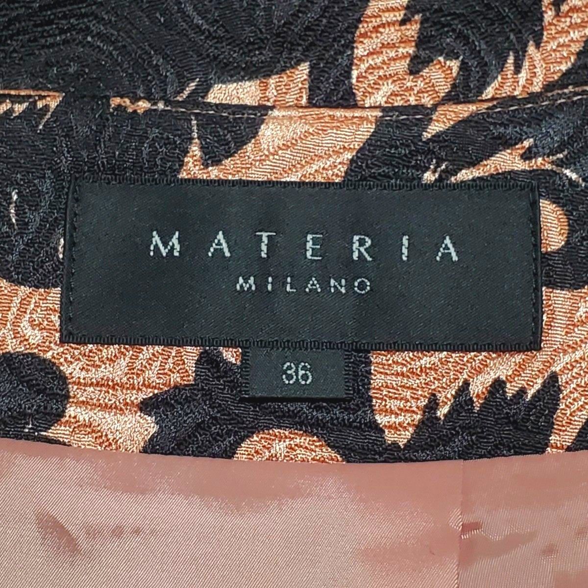 MATERIA マテリア タイトスカート 花柄 フラワー 36 レディース Sサイズ 総柄 膝丈スカート 日本製