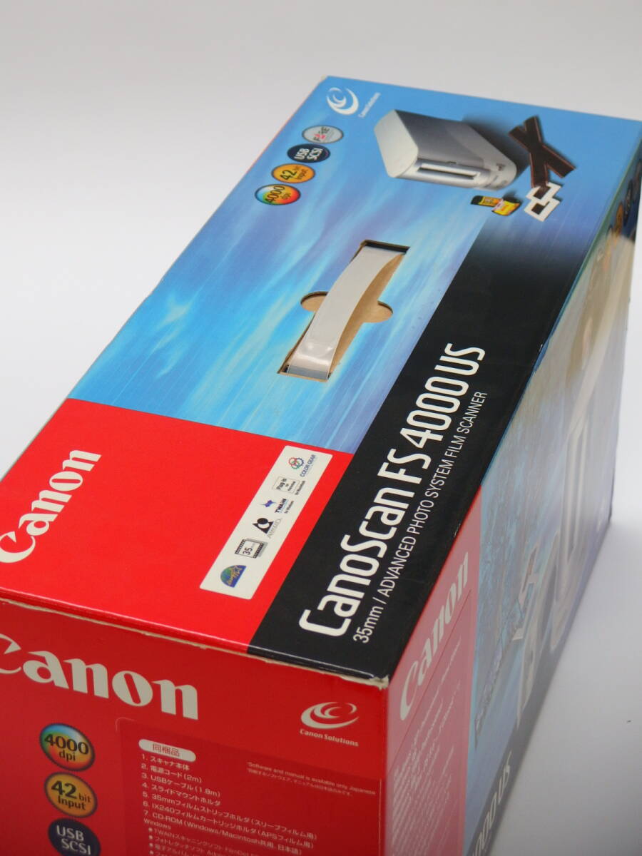 未開封新品/キャノン/Canon/デスクトップフィルムスキャナー/CanoScanFS4000US/35mm,APSフィルム可/匿名送料無料/即決価格_2. 箱の上面