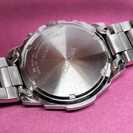 クロノグラフセイコークオーツ腕時計Seiko SND sk130502稼働品