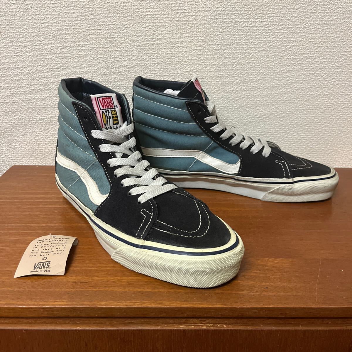 送料込 貴重 80-90s VANS バンズ HI-TOP ハイトップ SK8-HI USA製 アメリカ製 サイズ 8 26cm ビンテージ オールドスクール 試着のみ _画像2