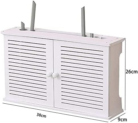 ホワイト 薄型 中空 ケーブルボックス ケーブルまとめ 配線収納 壁掛けルーター ルーター収納 装飾ボックス 3?5労働日以内配達_画像4