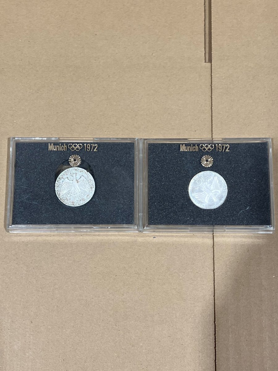 【G76203】２枚セット ドイツ銀貨 10マルク 1972年 ミュンヘンオリンピック記念 OLYMPISCHE SPIELE MUNCHEN 1972 コイン アンティークの画像1