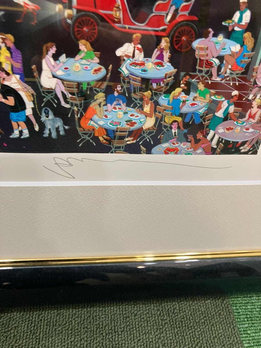 【Q04517】中古 シルクスクリーン　アレクサンダー・チェン/Miami South Beach　現状品_画像4