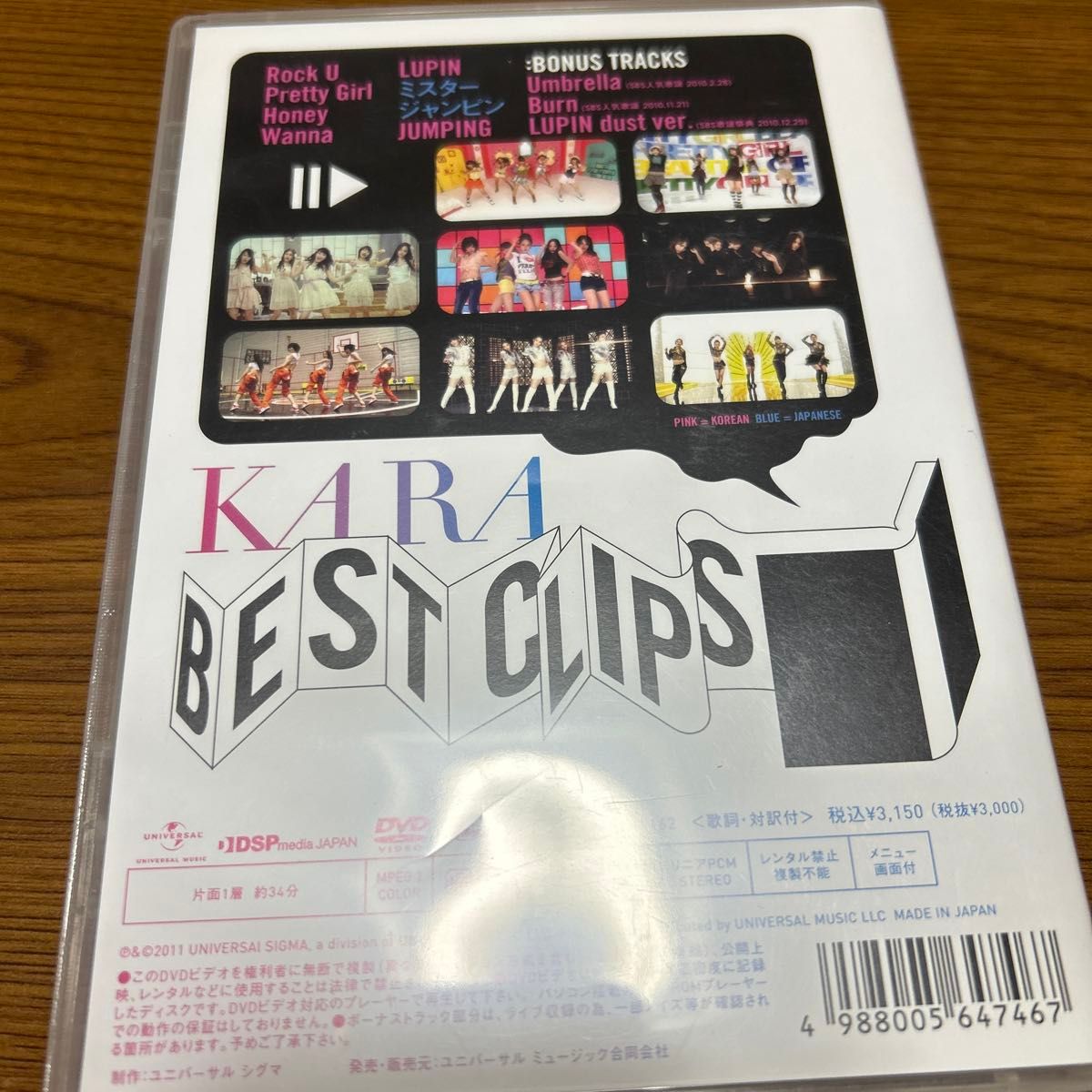 KARA ベストクリップ　KPOPアイドルDVD